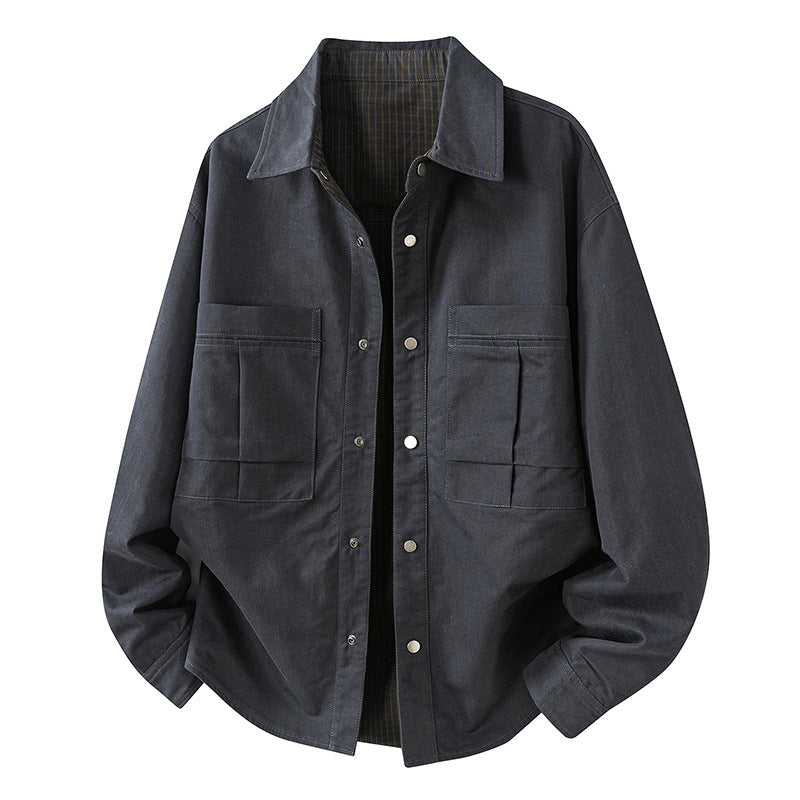 Men's Mountain Outdoor Workwear Long Sleeve Lapel Hunting Casual Jacket Coat