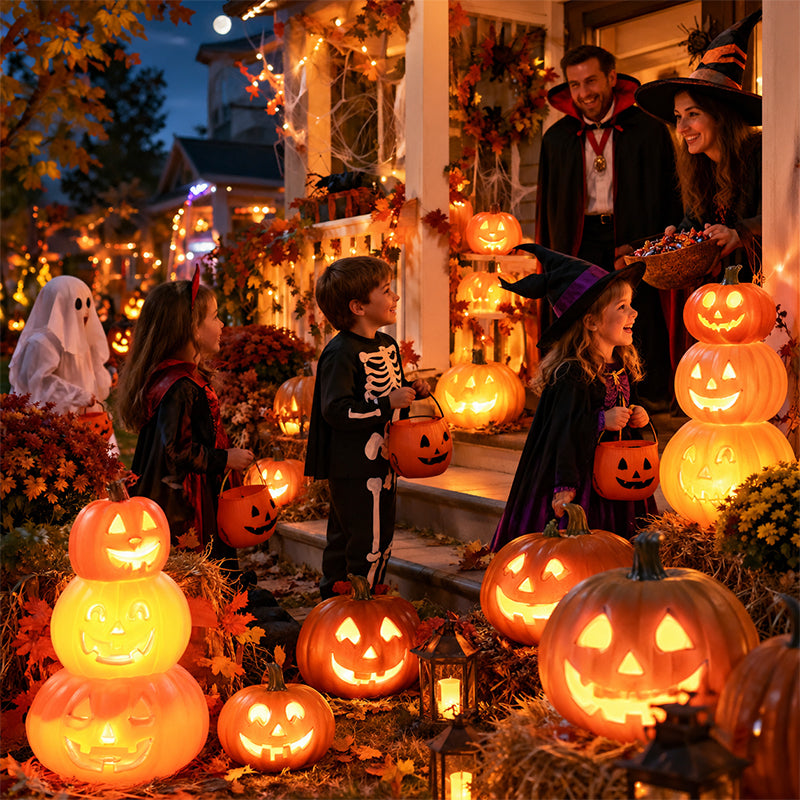 Halloween Pumpkin Lantern Luminous Prop – 1PC Expression Pumpkin Ornament for Outdoor, Mall, Hotel Scene Decoration