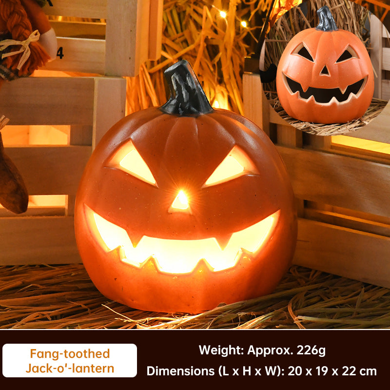 Halloween Pumpkin Lantern Luminous Prop – 1PC Expression Pumpkin Ornament for Outdoor, Mall, Hotel Scene Decoration
